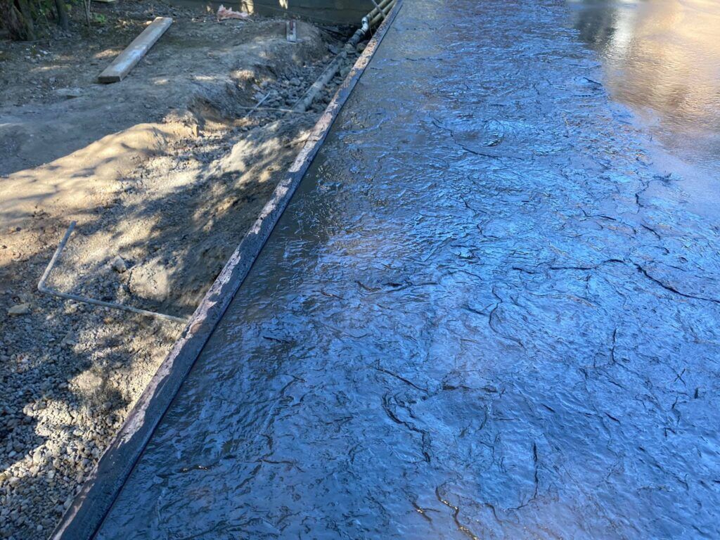 stamped concrete work